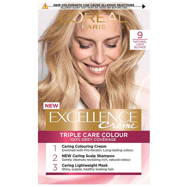 LOreal Excellence Permanent Hair Colour 9 Natural Light Blonde