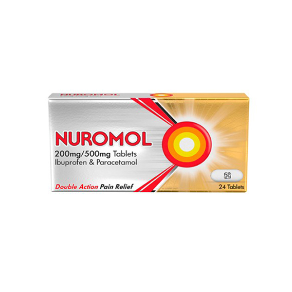 Nuromol Dual Action Pain Relief 500 / 200mg 24 Tablets