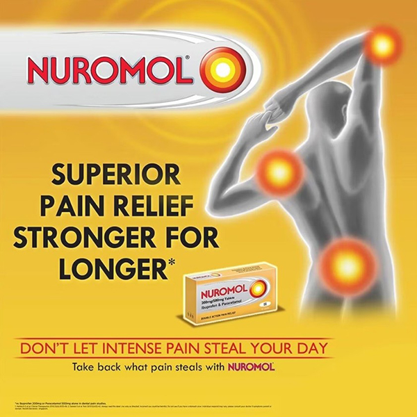 Nuromol Dual Action Pain Relief 500 / 200mg 24 Tablets