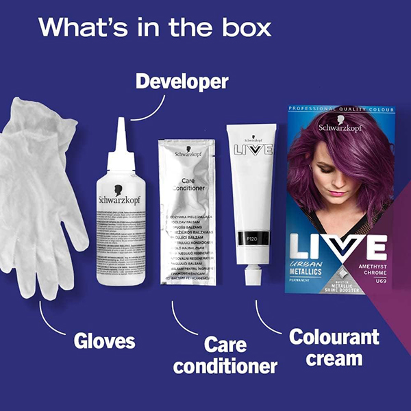 Schwarzkopf Live Urban Metallics Hair Colour U69 Amethyst Chrome Schwarzkopf Live Urban Metallics Hair Colour U69 Amethyst Chrome