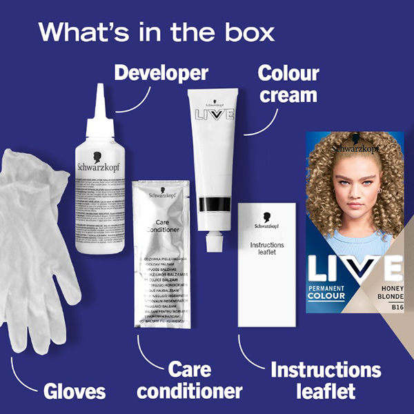 Schwarzkopf Live Intense Colour Honey B16 Schwarzkopf Live Intense Colour Honey B16