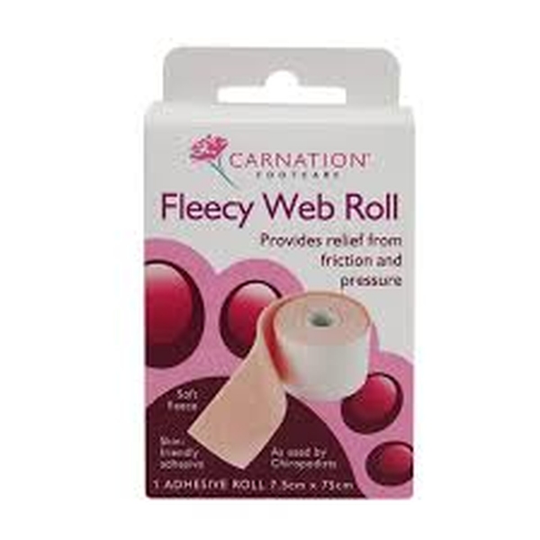 Carnation Footcare Fleecy Web Roll 7.5cm x 7.5cm Carnation Footcare Fleecy Web Roll 7.5cm x 7.5cm