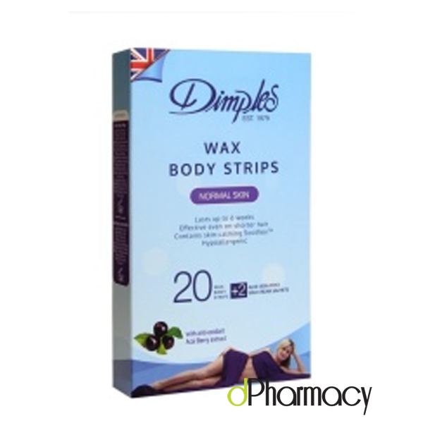 Dimples Wax Hair Removal Leg Strips (20)