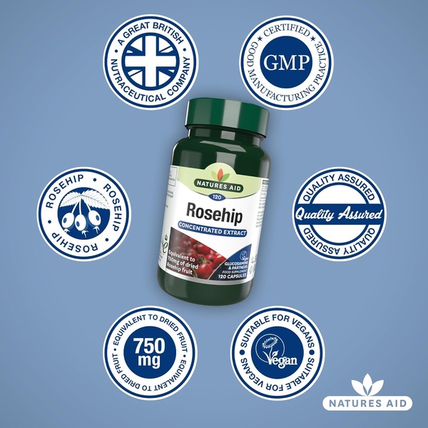 Natures Aid Rosehip 750mg (120caps) Natures Aid Rosehip 750mg (120caps)