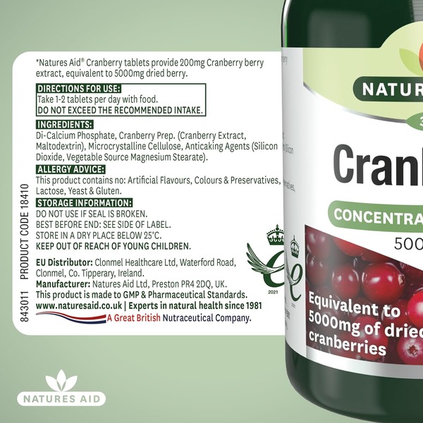 Natures Aid Cranberry 200mg (30tabs) Natures Aid Cranberry 200mg (30tabs)