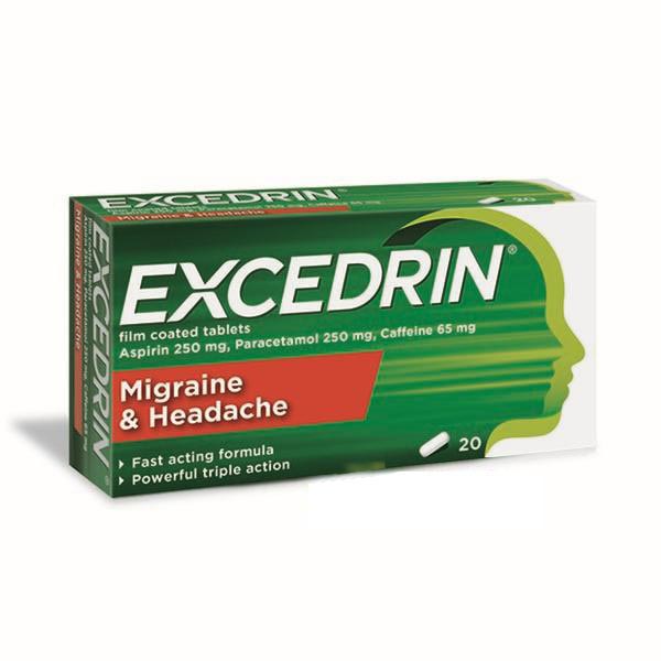 Excedrin 250Mg/250Mg/65Mg Film Coated Tablets 20Pk