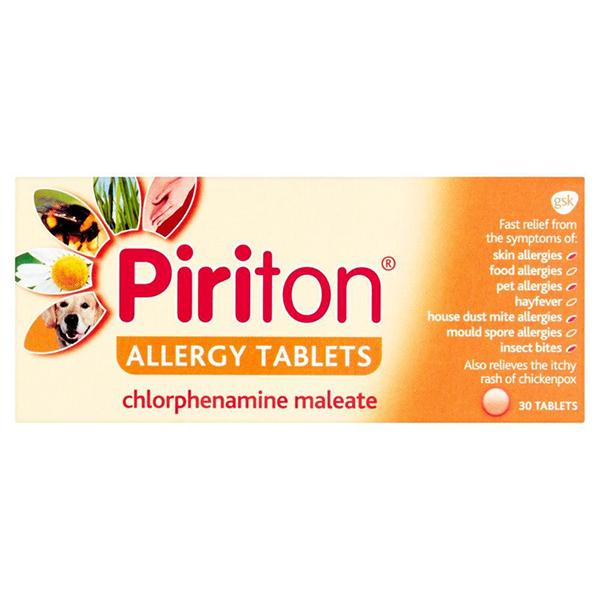 Piriton Allergy Relief Tablets 4mg (30) Piriton Allergy Relief Tablets 4mg (30)