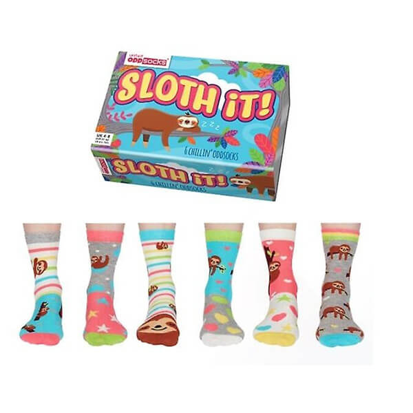 United Odd Socks Sloth It 6 Pack Odd Socks