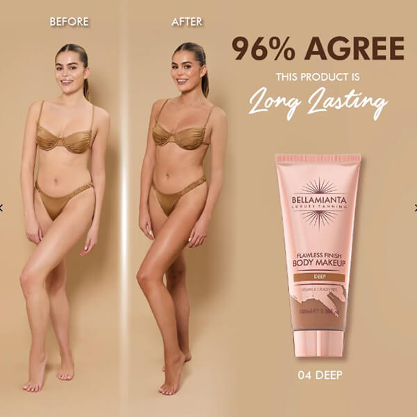 Bellamianta Flawless Finish Body Makeup Deep Bellamianta Flawless Finish Body Makeup Deep