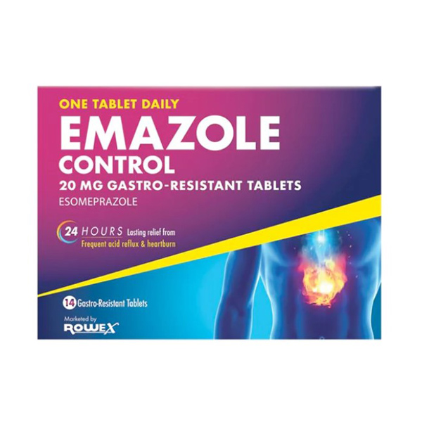 Emazole Control 20 Mg Gastro-resistant Tablets 28
