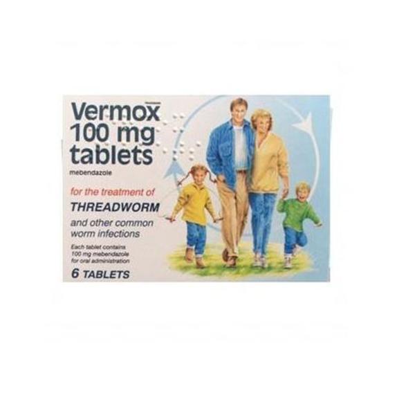 Vermox 100mg Tablets (6) Vermox 100mg Tablets (6)