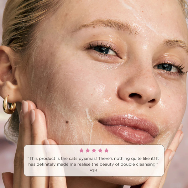 Model showing skin with use of Sculpted by Aimee Connolly DuoCleanse Cleanse & Exfoliate Cleanser Model showing skin with use of Sculpted by Aimee Connolly DuoCleanse Cleanse & Exfoliate Cleanser