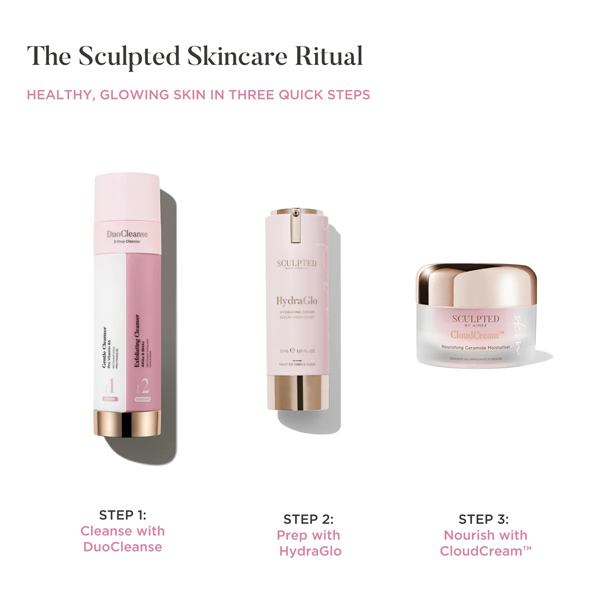 The 3 step DuoCleanse Cleanse & Exfoliate Cleanser routine The 3 step DuoCleanse Cleanse & Exfoliate Cleanser routine
