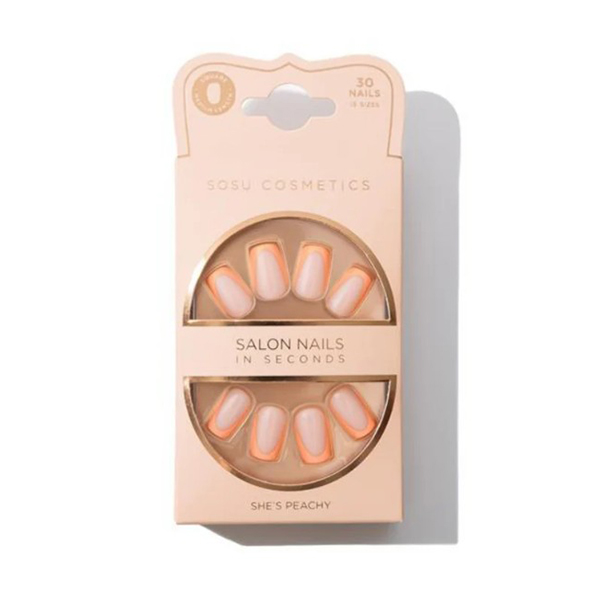 SOSU Nails She's Peachy Medium Length SOSU Nails She's Peachy Medium Length