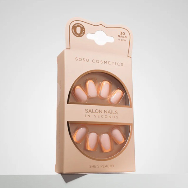 SOSU Nails She's Peachy Medium Length SOSU Nails She's Peachy Medium Length