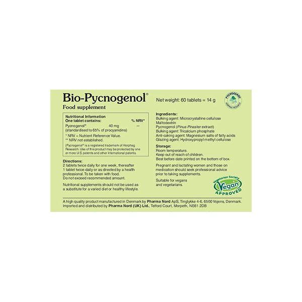 Pharmanord Bioactive Pycnogenol (60 tabs) Pharmanord Bioactive Pycnogenol (60 tabs)