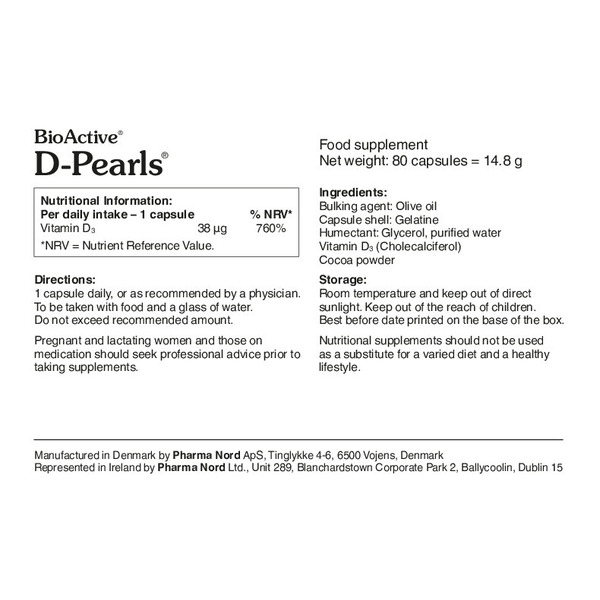 Pharmanord Bioactive Vitamin D 38ug (240 Caps)