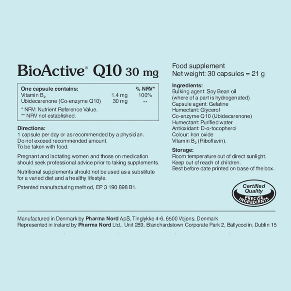 Pharmanord Bioactive Q10 30mg One Month 30caps Pharmanord Bioactive Q10 30mg One Month 30caps