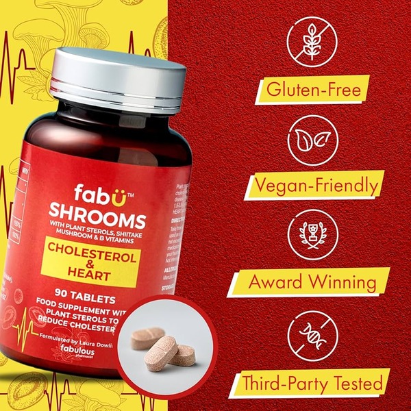 FabÜ Shrooms Cholesterol & Heart (90tabs)