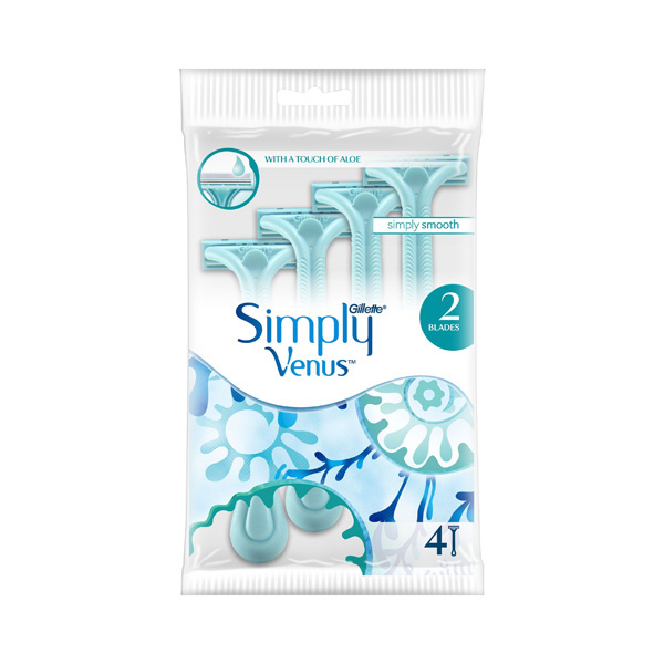 Gillette Simply Venus 2 Blade Disposable Razors (4) Gillette Simply Venus 2 Blade Disposable Razors (4)