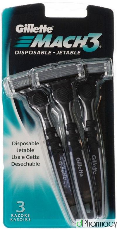 Gillette Mach 3 Disposable Razors 3 pack Gillette Mach 3 Disposable Razors 3 pack