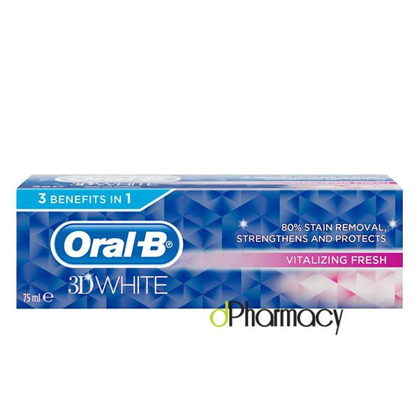 Oral B Toothpaste 3D White Vitalizing Fresh 75ml Oral B Toothpaste 3D White Vitalizing Fresh 75ml