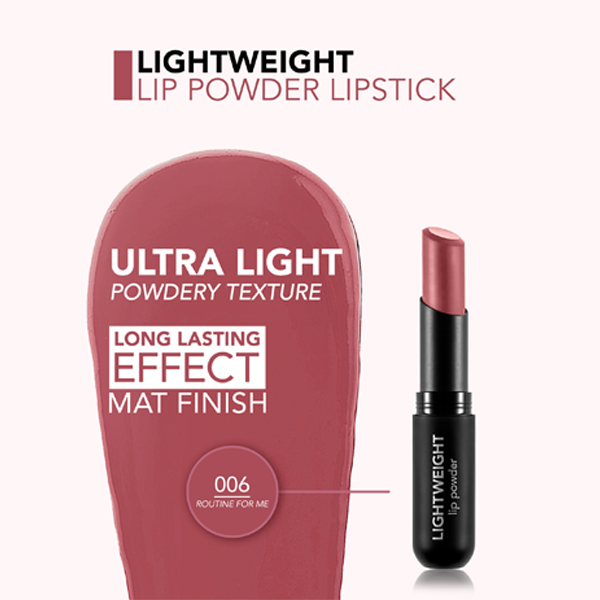 Flormar Lightweight Lip Powder Lipstick 006 Routine For Me