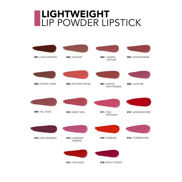 Flormar Lightweight Lip Powder Lipstick Deep Bordeaux 013 Flormar Lightweight Lip Powder Lipstick Deep Bordeaux 013