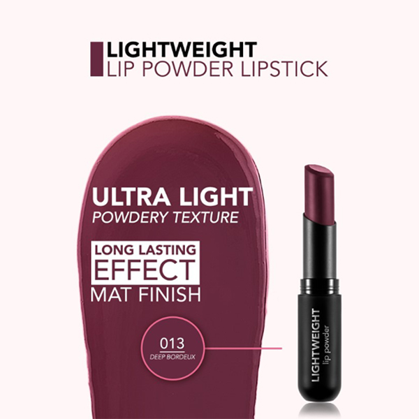 Flormar Lightweight Lip Powder Lipstick Deep Bordeaux 013 Flormar Lightweight Lip Powder Lipstick Deep Bordeaux 013