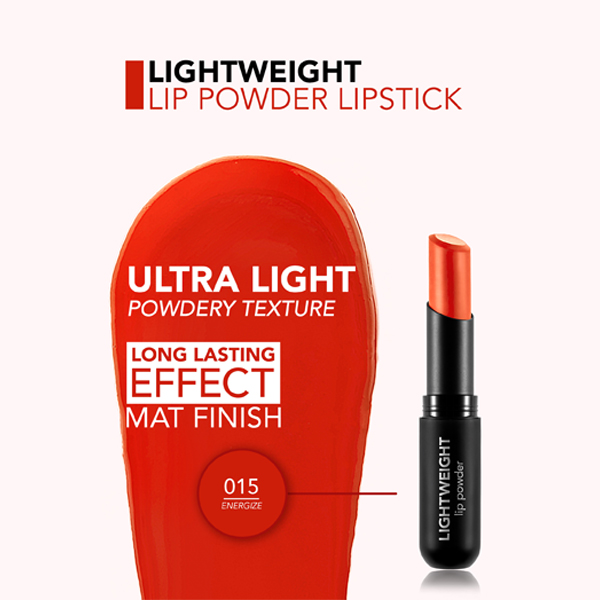 Flormar Lightweight Lip Powder Lipstick 015 Energize Flormar Lightweight Lip Powder Lipstick 015 Energize