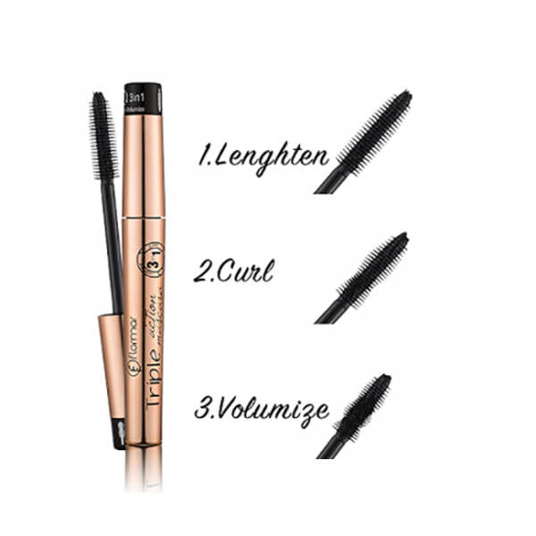 Flormar Triple Action Mascara Black Flormar Triple Action Mascara Black