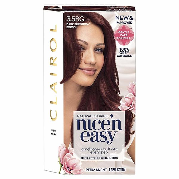 Clairol Nice N Easy Permanent Hair Colour Burgundy Brown 3.5bg