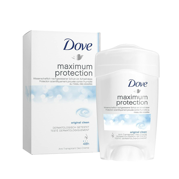 Dove Maximum Protection Original Clean Antiperspirant Deodorant Cream Stick 45ml Dove Maximum Protection Original Clean Antiperspirant Deodorant Cream Stick 45ml