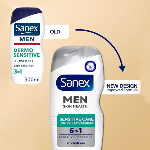 Sanex Men Body Wash Sensitive 400ml Sanex Men Body Wash Sensitive 400ml