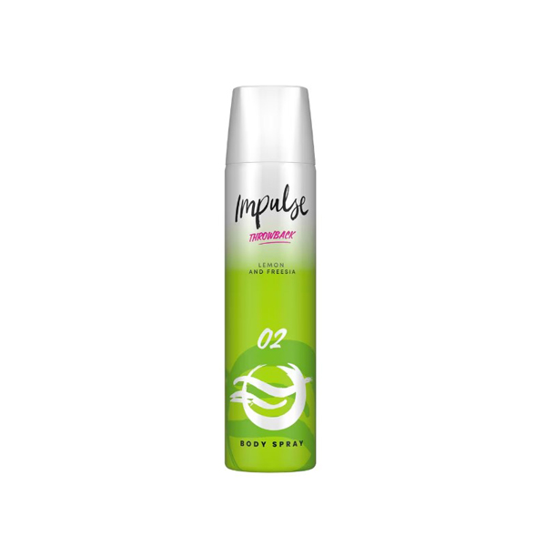 Impulse Throwback Lemon & Fresia O2 Body Spray Impulse Throwback Lemon & Fresia O2 Body Spray
