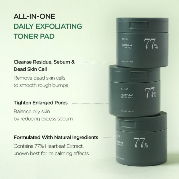 Anua Heartleaf 77% Clear Toner Pads 160ml Anua Heartleaf 77% Clear Toner Pads 160ml