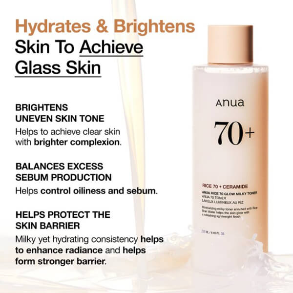 Anua Rice 70 Glow Milky Toner 250ml Anua Rice 70 Glow Milky Toner 250ml